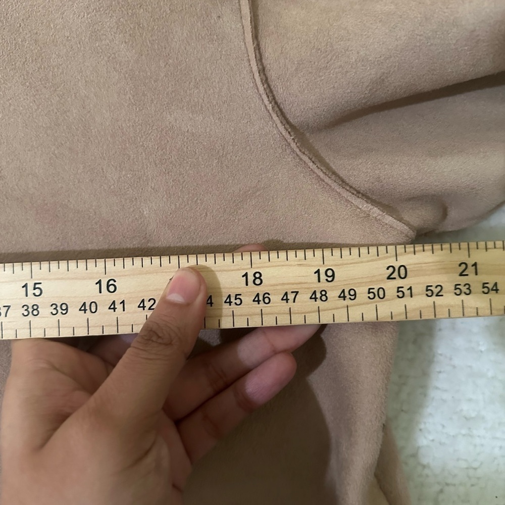 Weatherproof Tan Peacoat Jacket Suede Feel - Picture 4 of 6